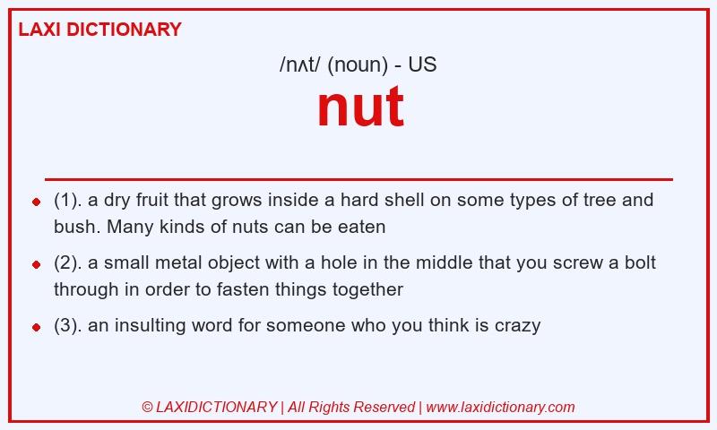 Definition nut in American English