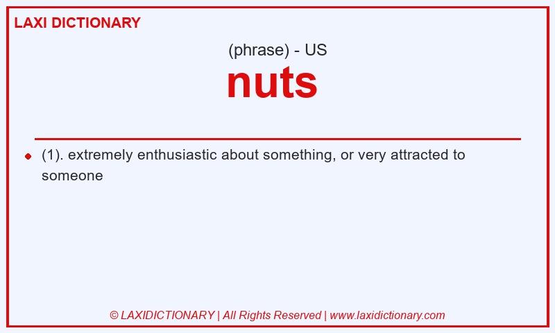 Definition nuts in American English