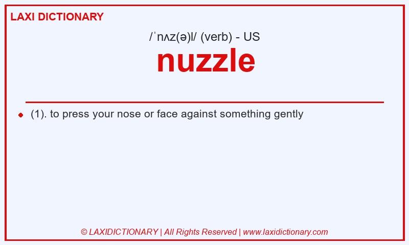 Definition nuzzle in American English