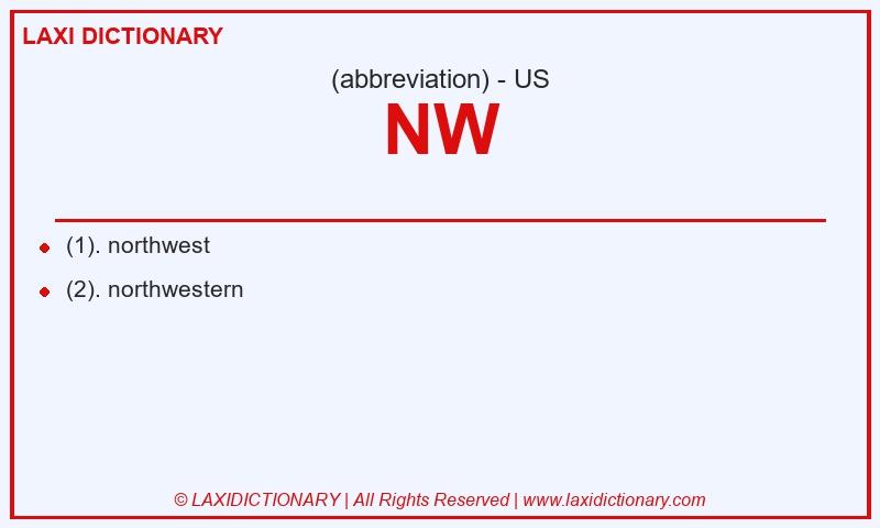 Definition NW in American English