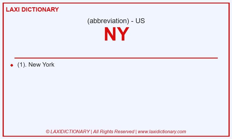 Definition NY in American English