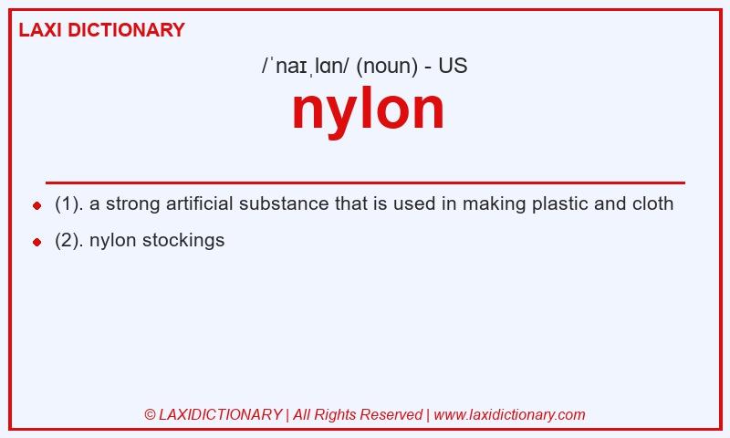 Definition nylon in American English