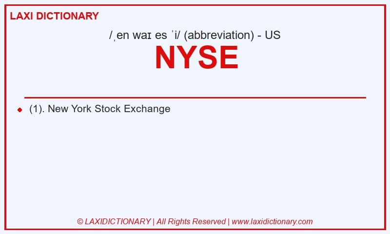 Definition NYSE in American English