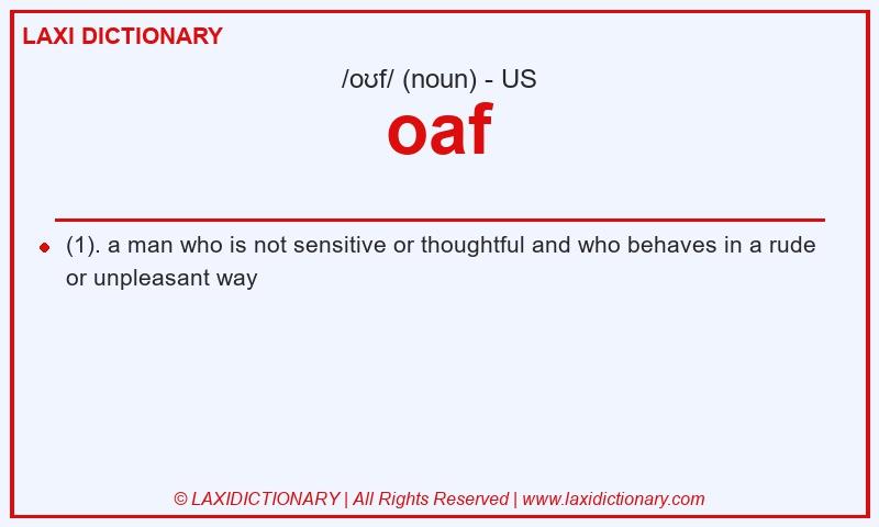 Definition oaf in American English