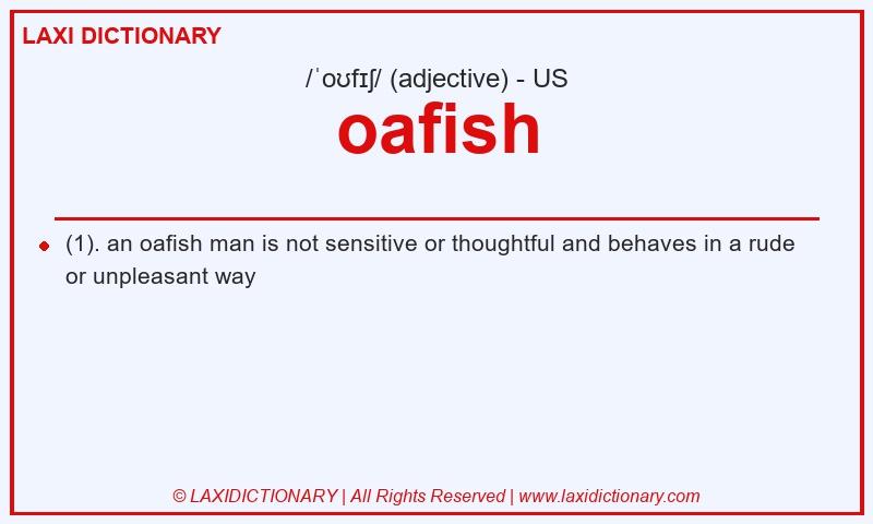 Definition oafish in American English