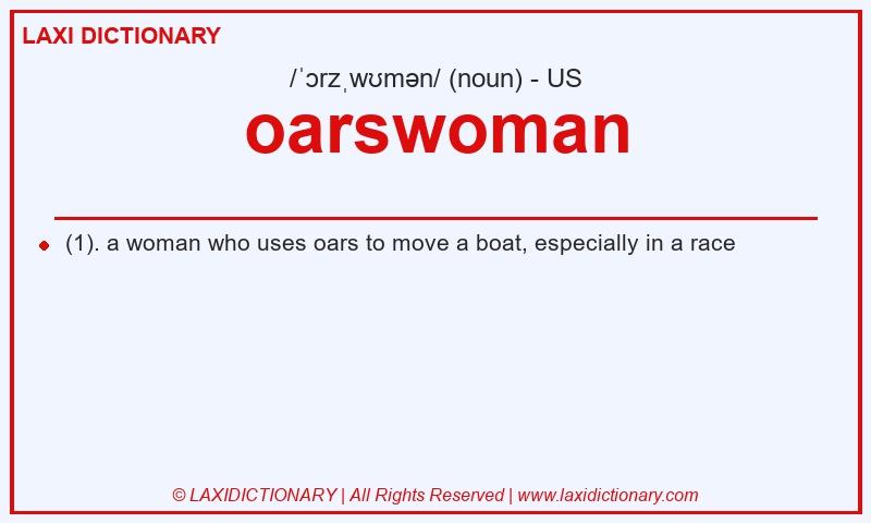 Definition oarswoman in American English