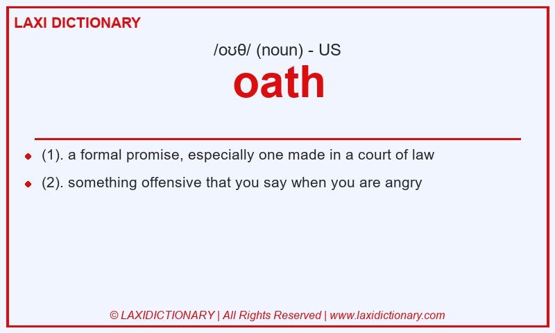 Definition oath in American English