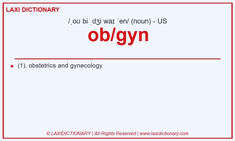 Definition ob/gyn in American English