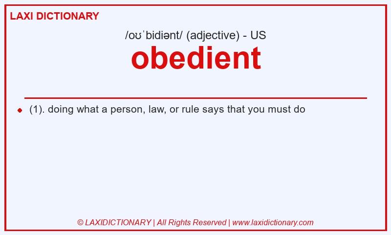 Definition obedient in American English