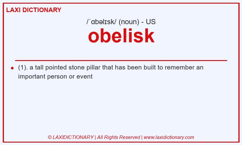 Definition obelisk in American English