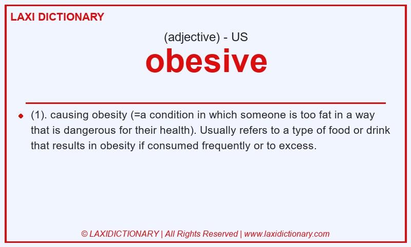 Definition obesive in American English