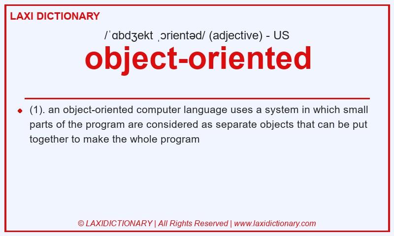 Definition object-oriented in American English
