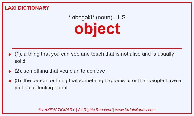 Definition object in American English