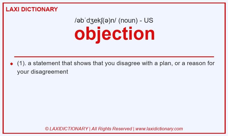 Definition objection in American English