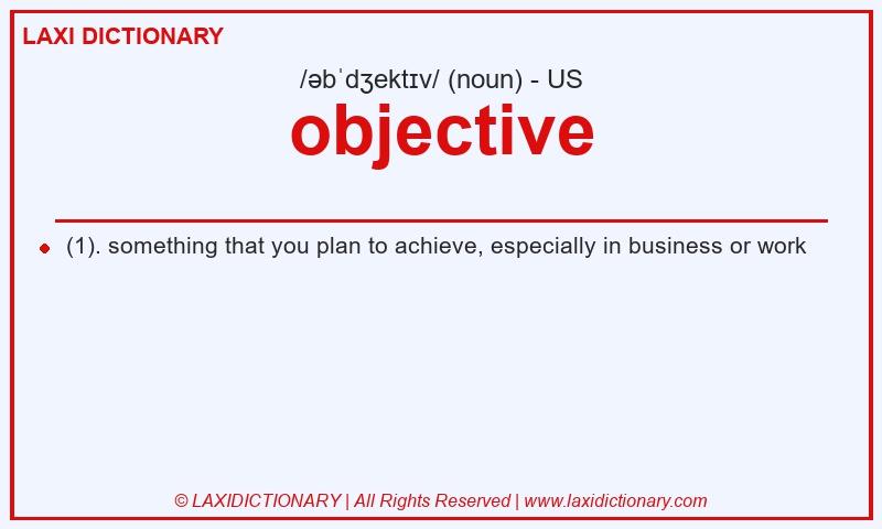 Definition objective in American English