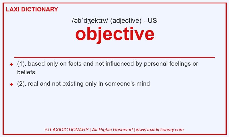 Definition objective in American English
