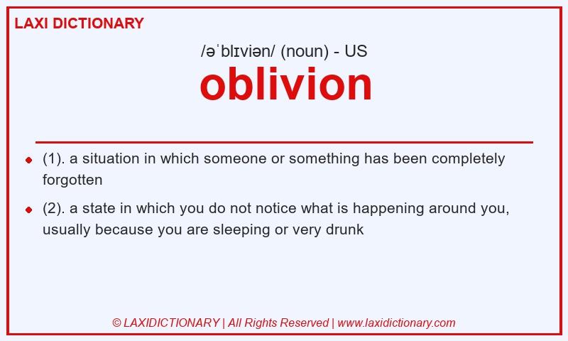 Definition oblivion in American English