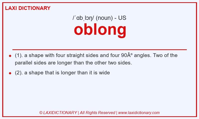 Definition oblong in American English