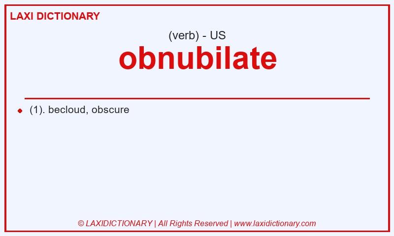 Definition obnubilate in American English