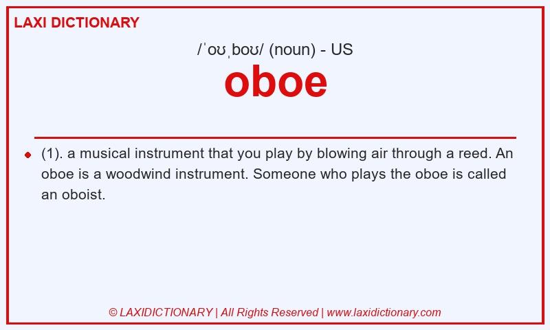 Definition oboe in American English