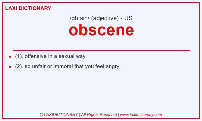 Definition obscene in American English