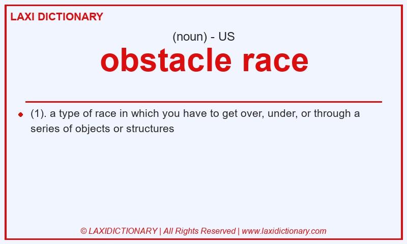 Definition obstacle race in American English