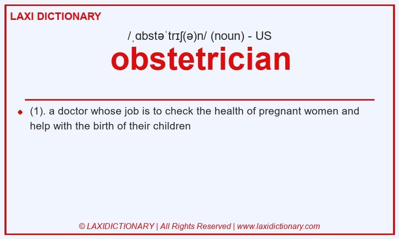 Definition obstetrician in American English