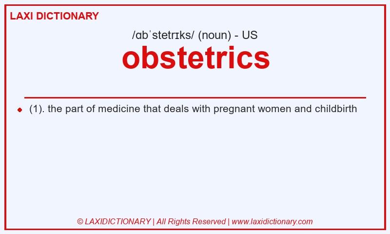 Definition obstetrics in American English