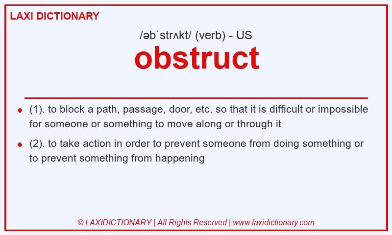 Definition obstruct in American English