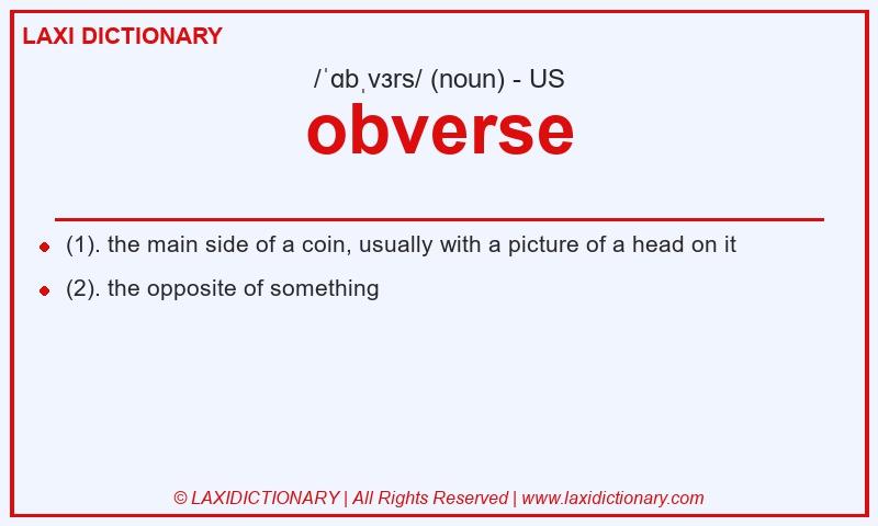 Definition obverse in American English