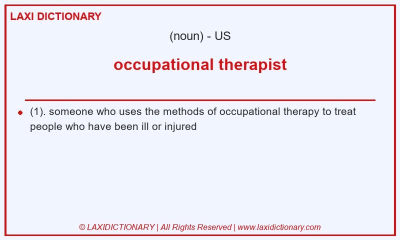 Definition occupational therapist in American English