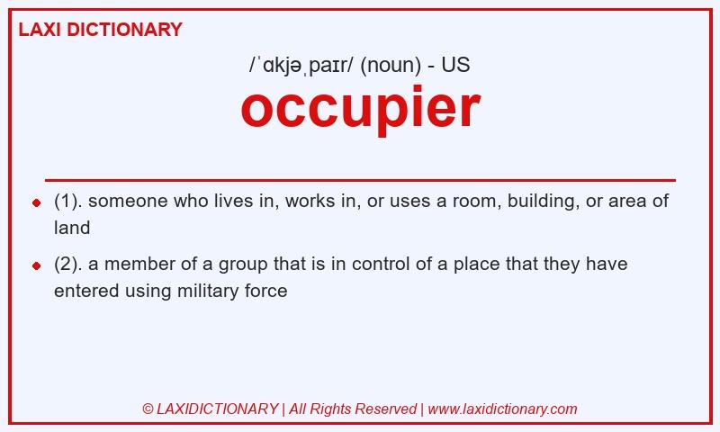 Definition occupier in American English