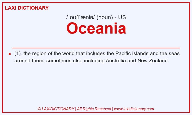 Definition Oceania in American English