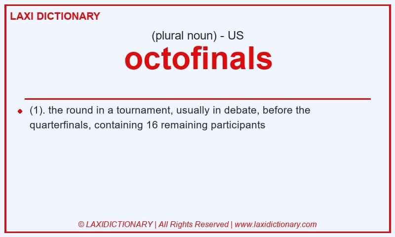 Definition octofinals in American English