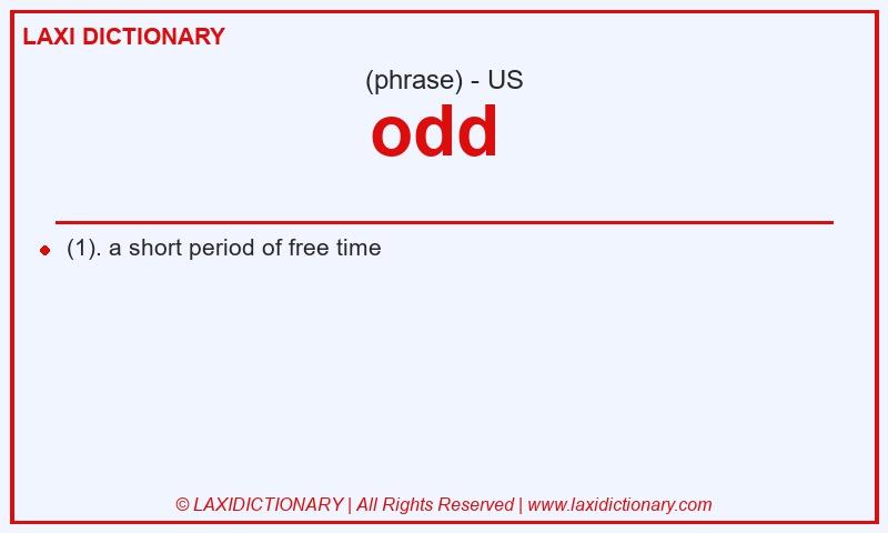 Definition odd  in American English