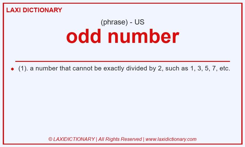 Definition odd number in American English