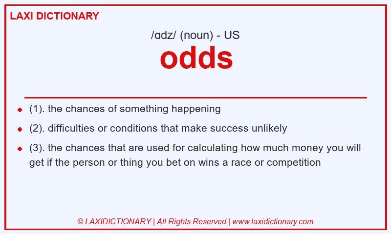 Definition odds in American English