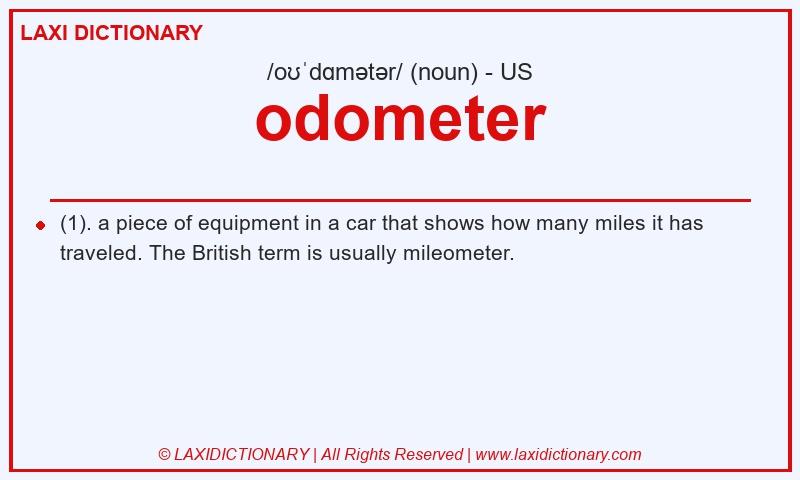 Definition odometer in American English
