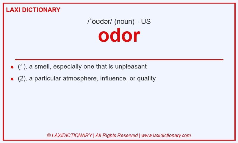 Definition odor in American English