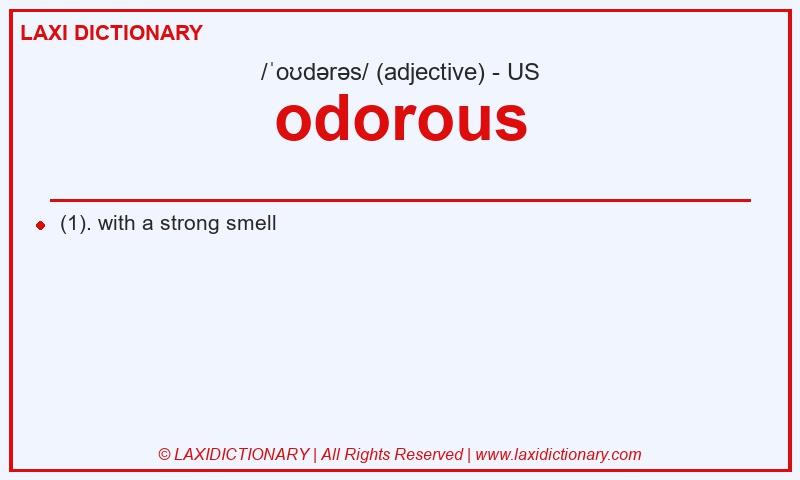 Definition odorous in American English