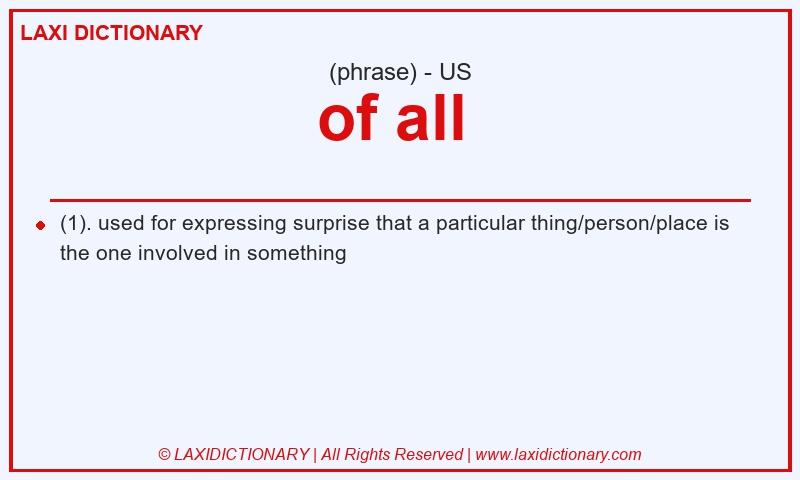 Definition of all in American English