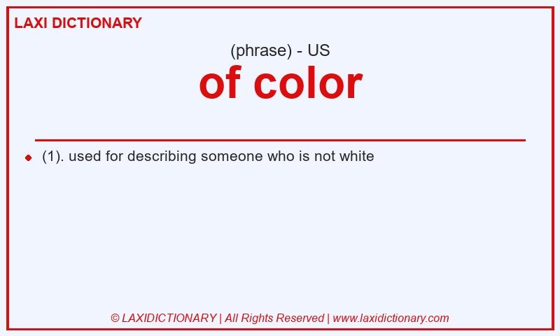 Definition of color in American English