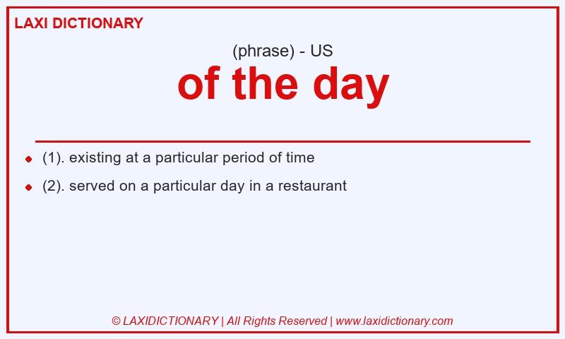 Definition of the day in American English