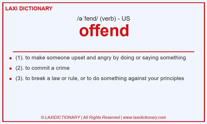 Definition offend in American English