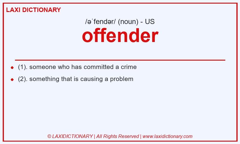 Definition offender in American English