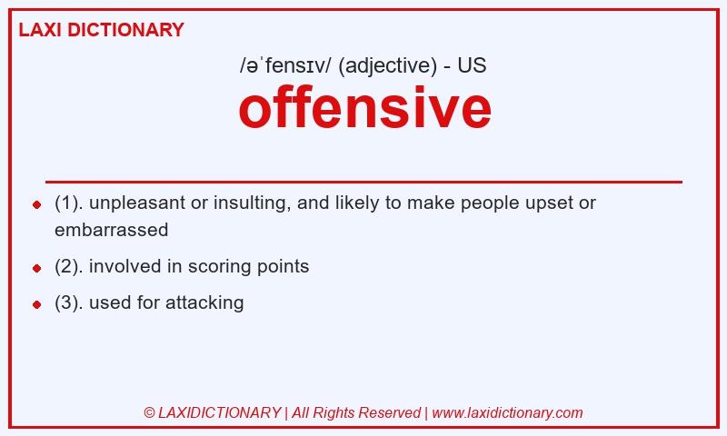 Definition offensive in American English