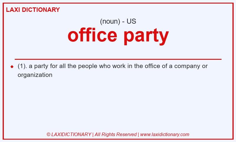 Definition office party in American English