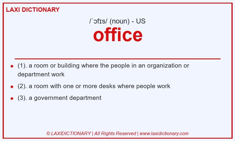 Definition office in American English