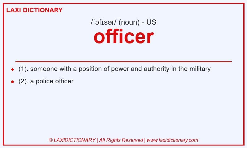 Definition officer in American English