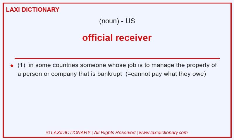 Definition official receiver in American English